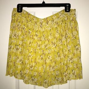 Flowery Yellow Skirt American Eagle